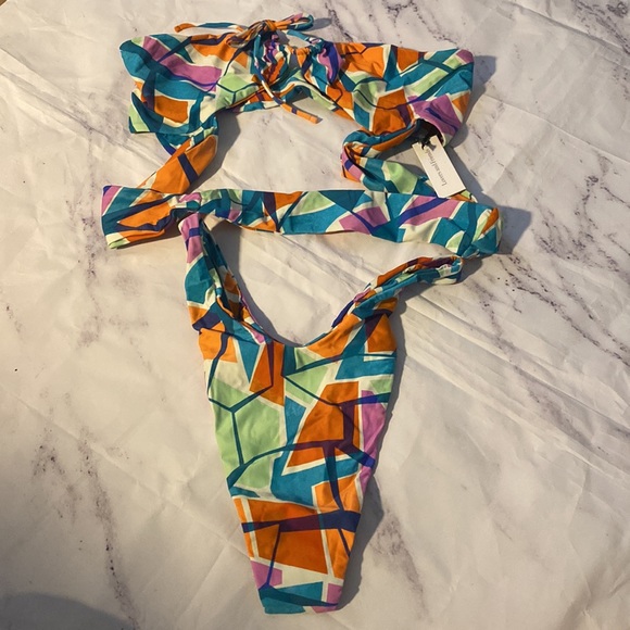 Lovers and friends in Turqouise Cabana One piece swimwear - Picture 4 of 5